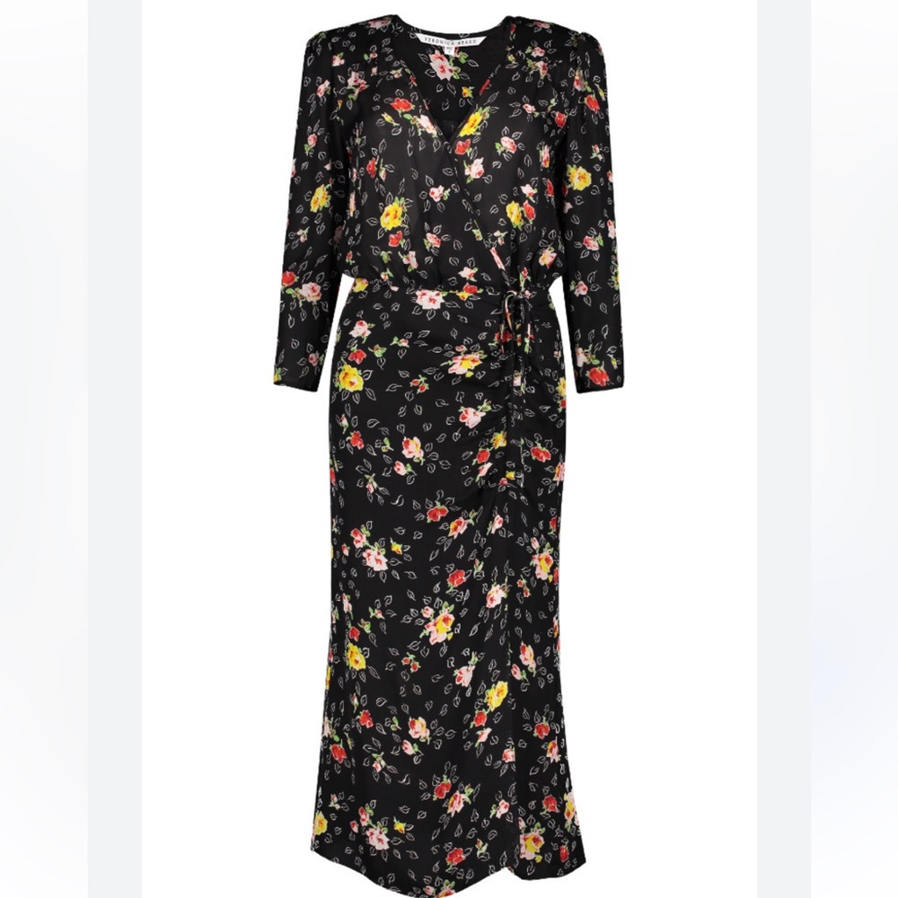 Veronica Beard ARIELLE SILK DRESS in Black size 2